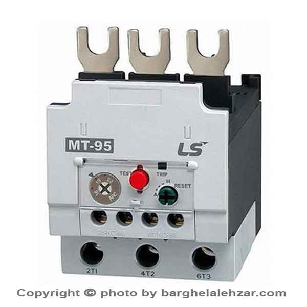 بی متال ال اس LS مدل MT95 رنج تنظیم جریان 34 تا 50 جهت نصب روی کنتاکتور 75 الی 100 آمپر